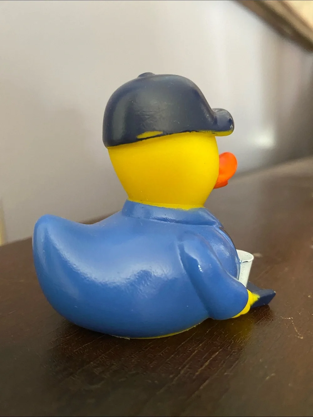 ! Culver's Employee Duck Collectible Figurine Doug & Lyn Blue Uniform Hat Plasti